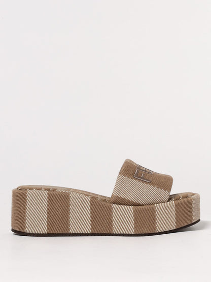 Fendi Heeled Sandals Woman Dove Grey