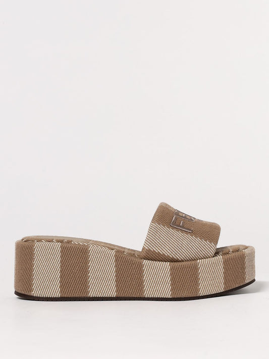 Fendi Heeled Sandals Woman Dove Grey