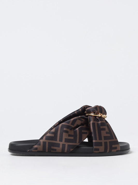 Fendi Flat Sandals Woman Tobacco