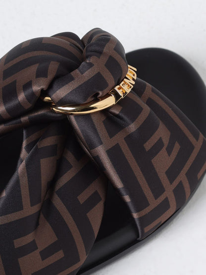 Fendi Flat Sandals Woman Tobacco