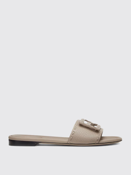 Fendi Flat Sandals Woman Leather
