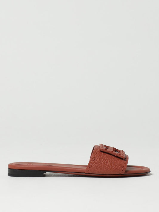 Fendi Flat Sandals Woman Leather