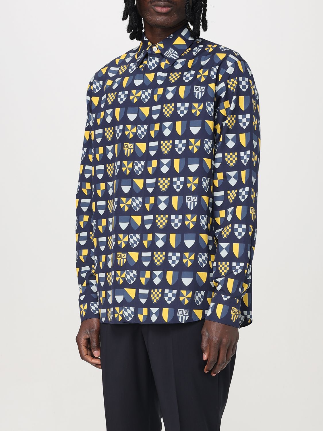 Fendi Shirt Men Navy