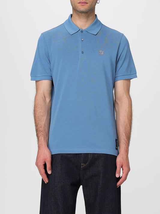Fendi Polo Shirt Men Blue