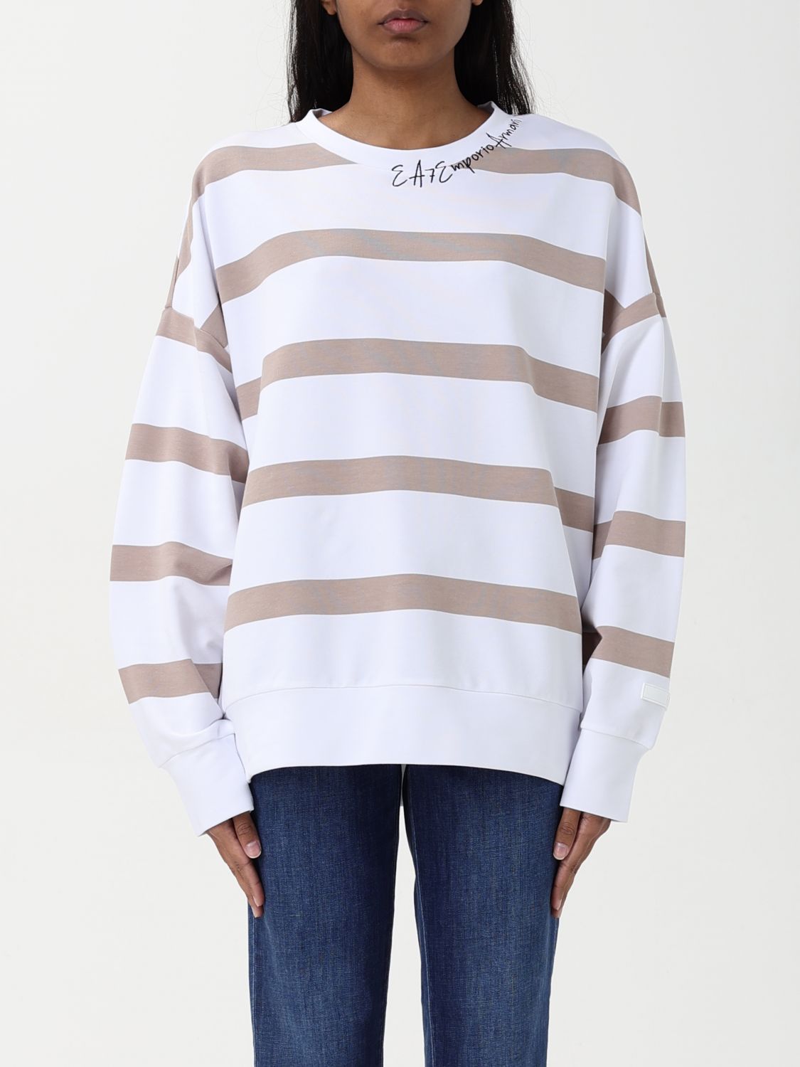 Ea7 Sweatshirt Woman Beige