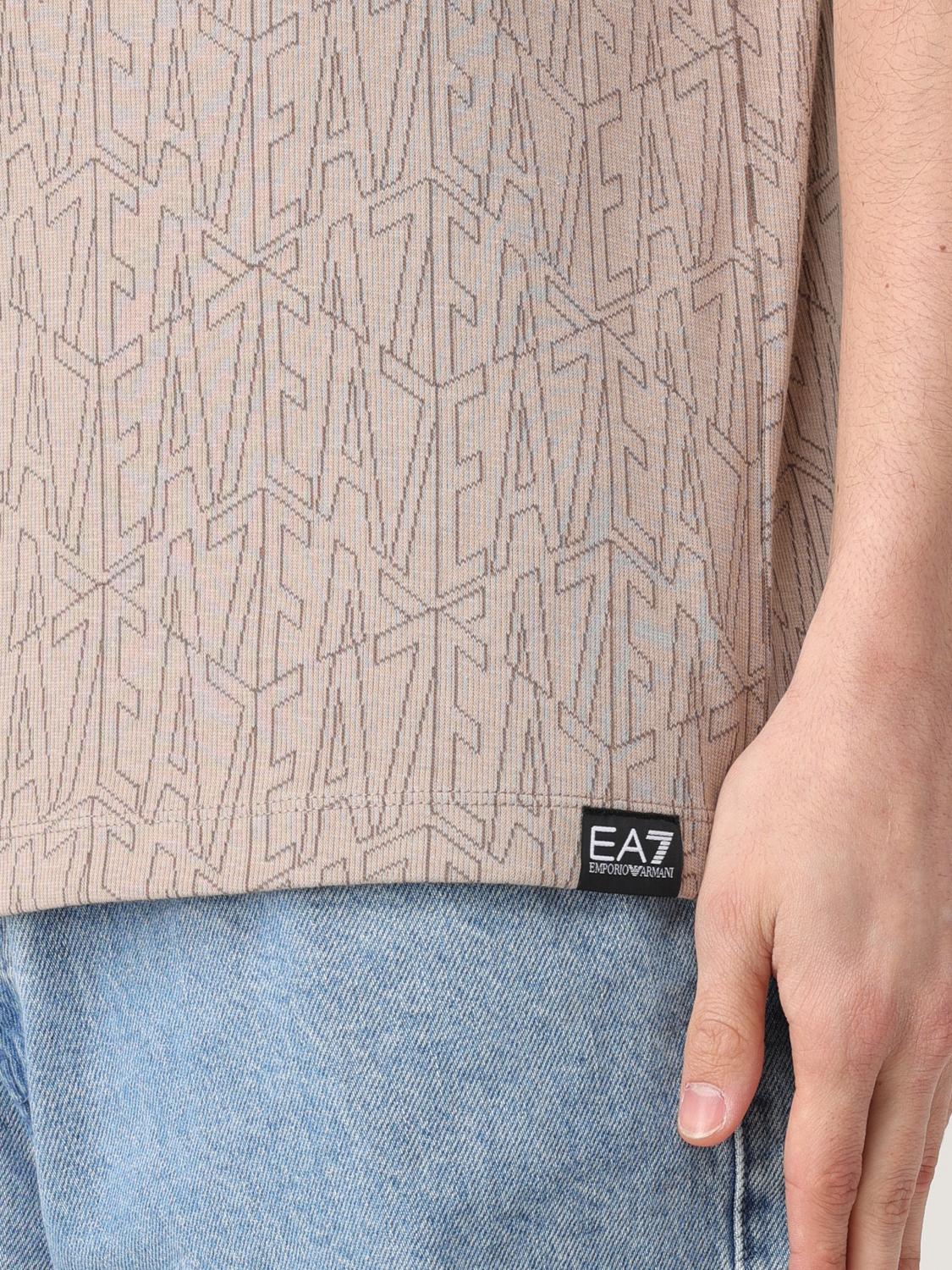 Ea7 T Shirt Men Beige