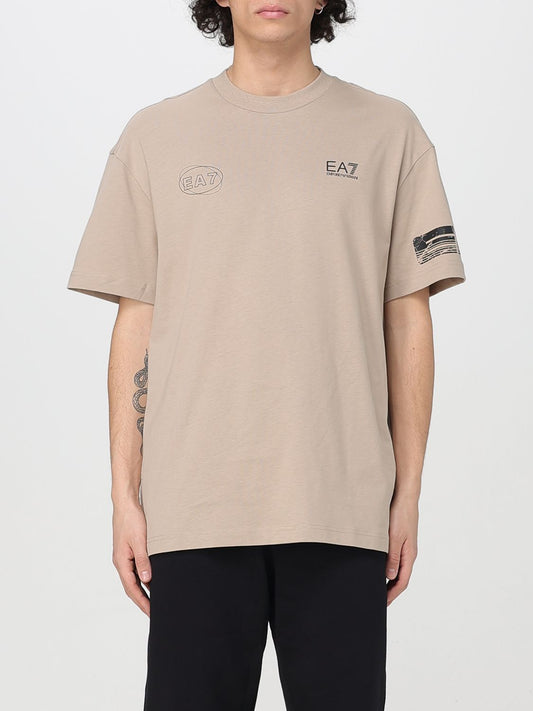 Ea7 T Shirt Men Beige