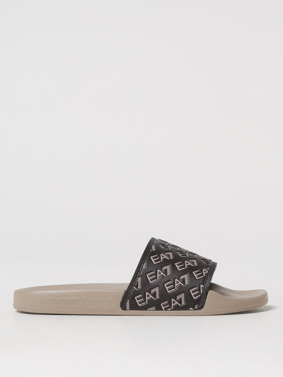 Ea7 Sandals Men Beige