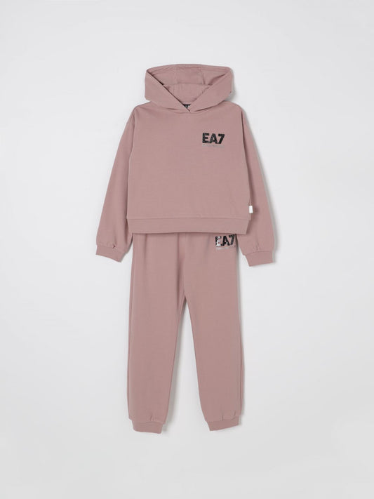 Ea7 Co Ords Kids Pink