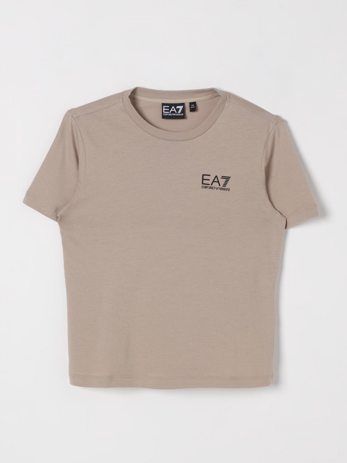 Ea7 T Shirt Kids Beige