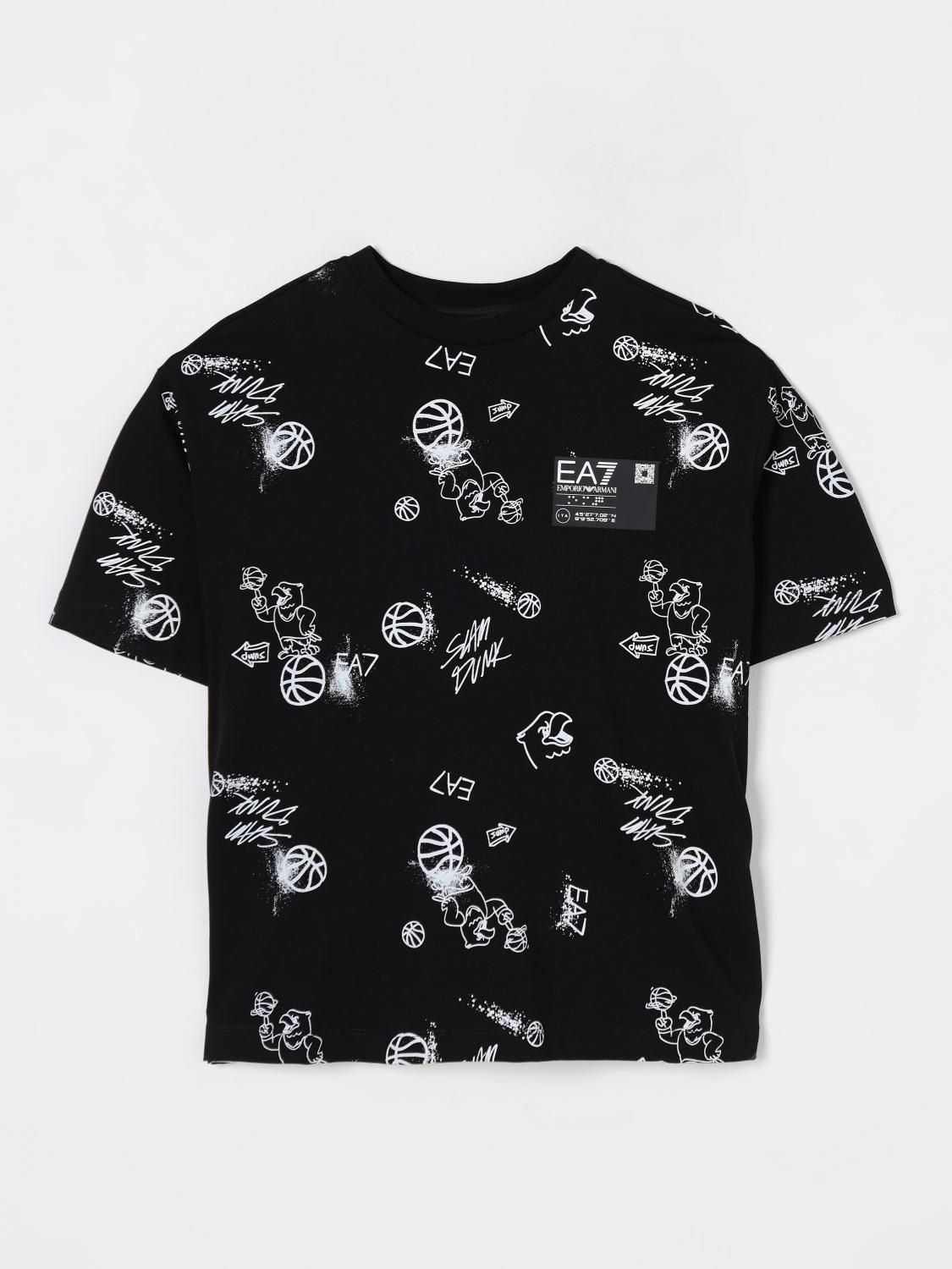 Ea7 T Shirt Kids Black