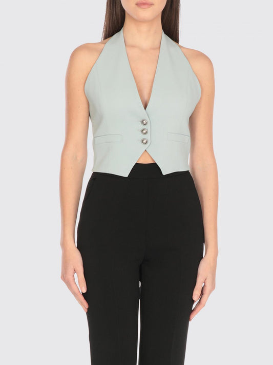 Pinko Waistcoat Woman Gnawed Blue