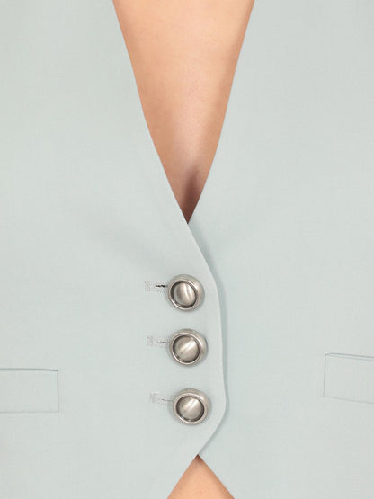 Pinko Waistcoat Woman Gnawed Blue