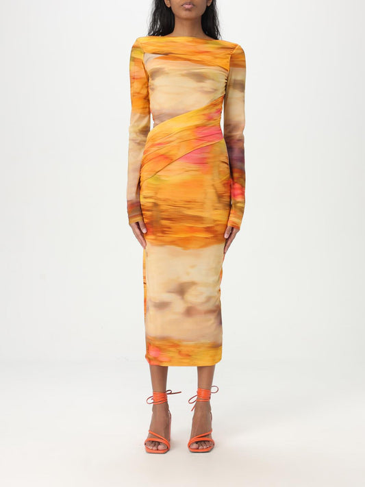 Pinko Dress Woman Beige