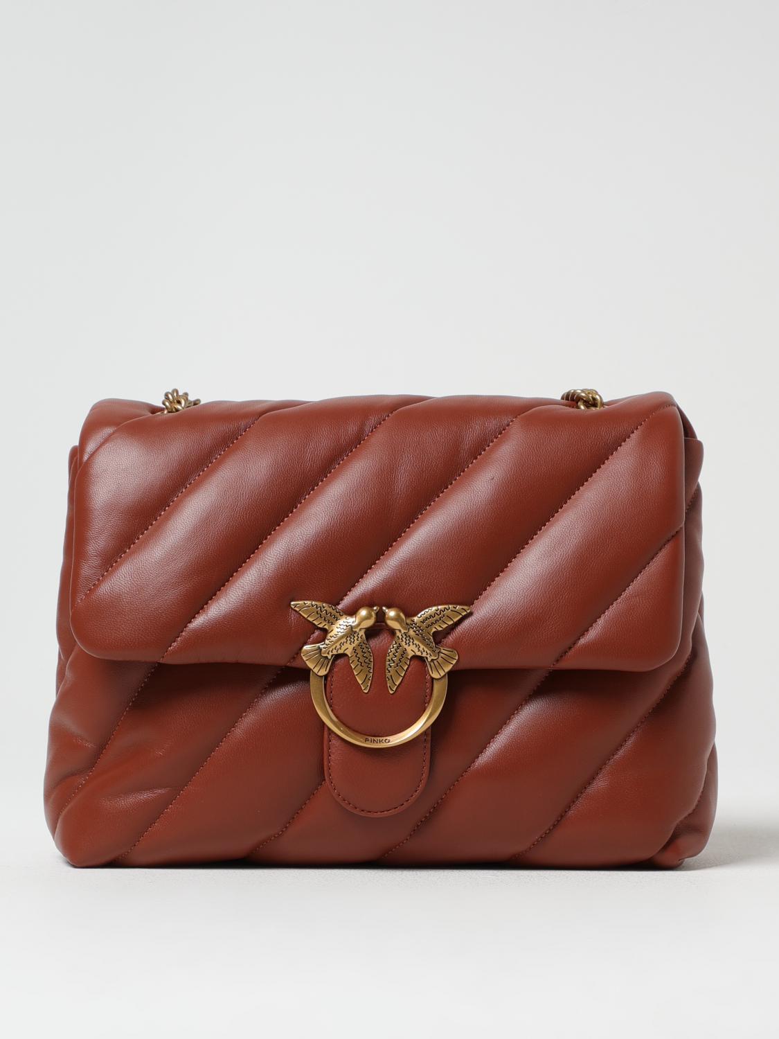 Pinko Crossbody Bags Woman Brown