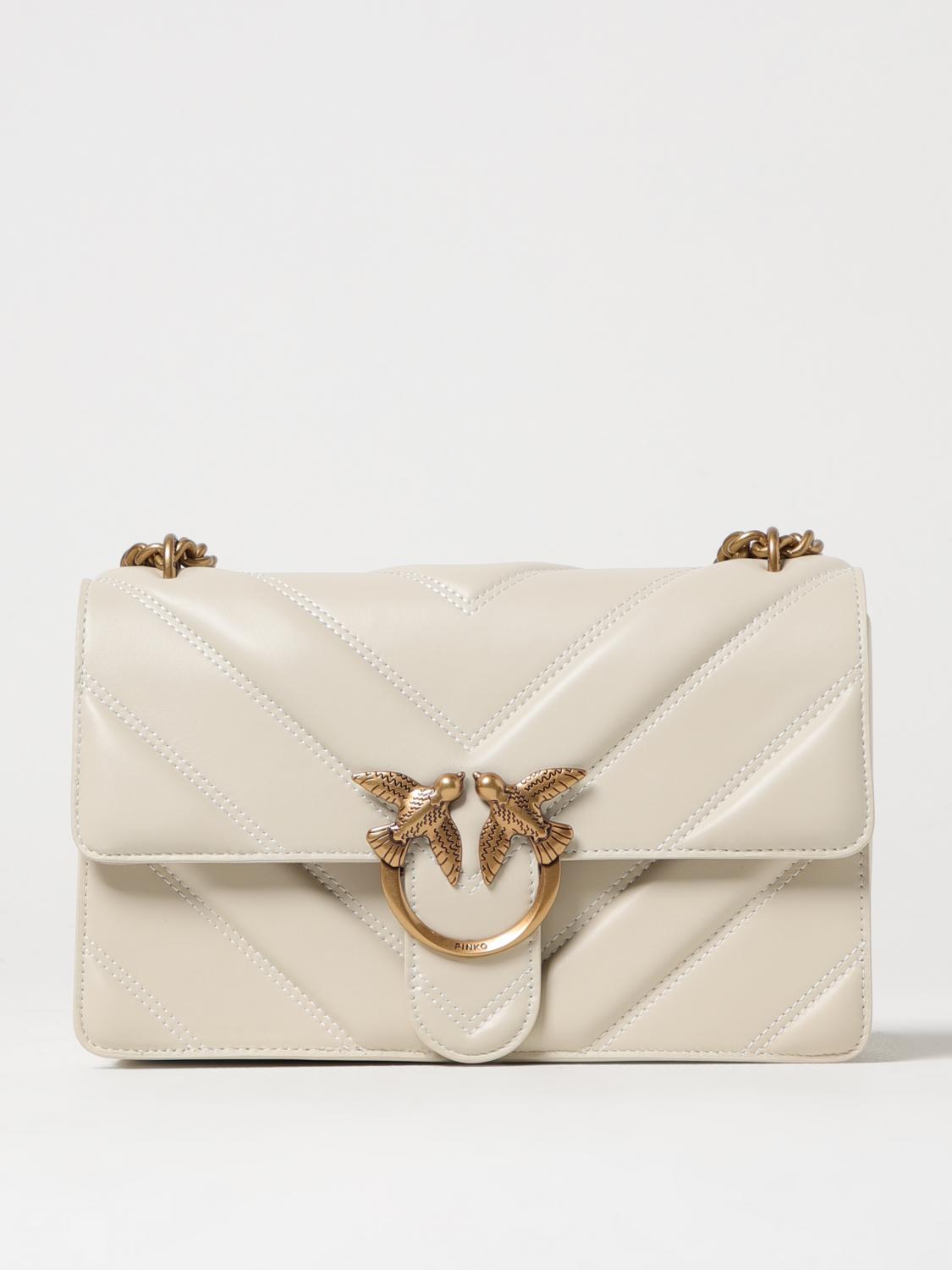 Pinko Crossbody Bags Woman Beige