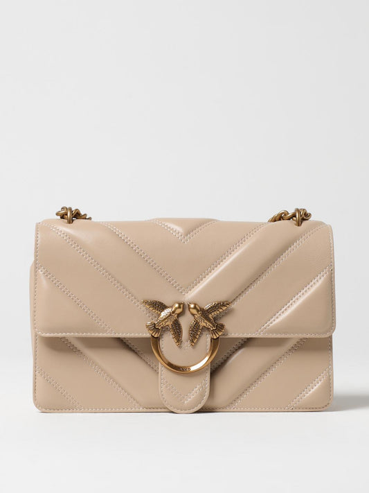 Pinko Crossbody Bags Woman Beige