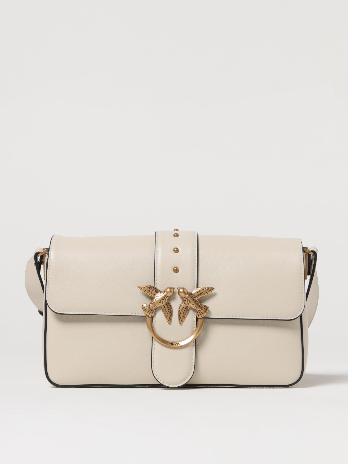 Pinko Crossbody Bags Woman Beige