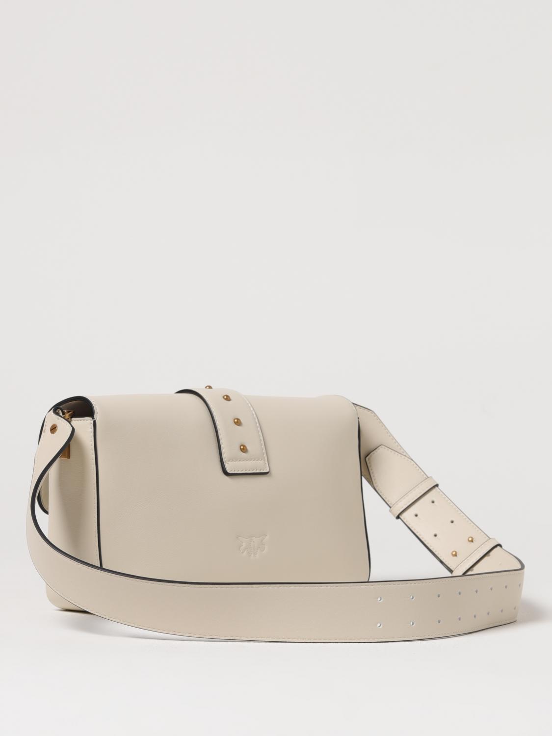 Pinko Crossbody Bags Woman Beige