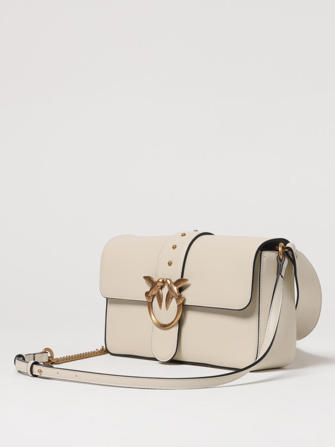Pinko Crossbody Bags Woman Beige