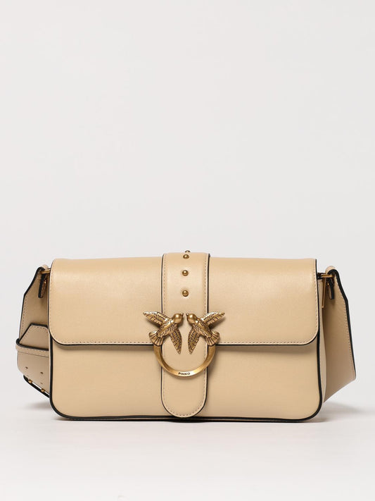 Pinko Crossbody Bags Woman Beige