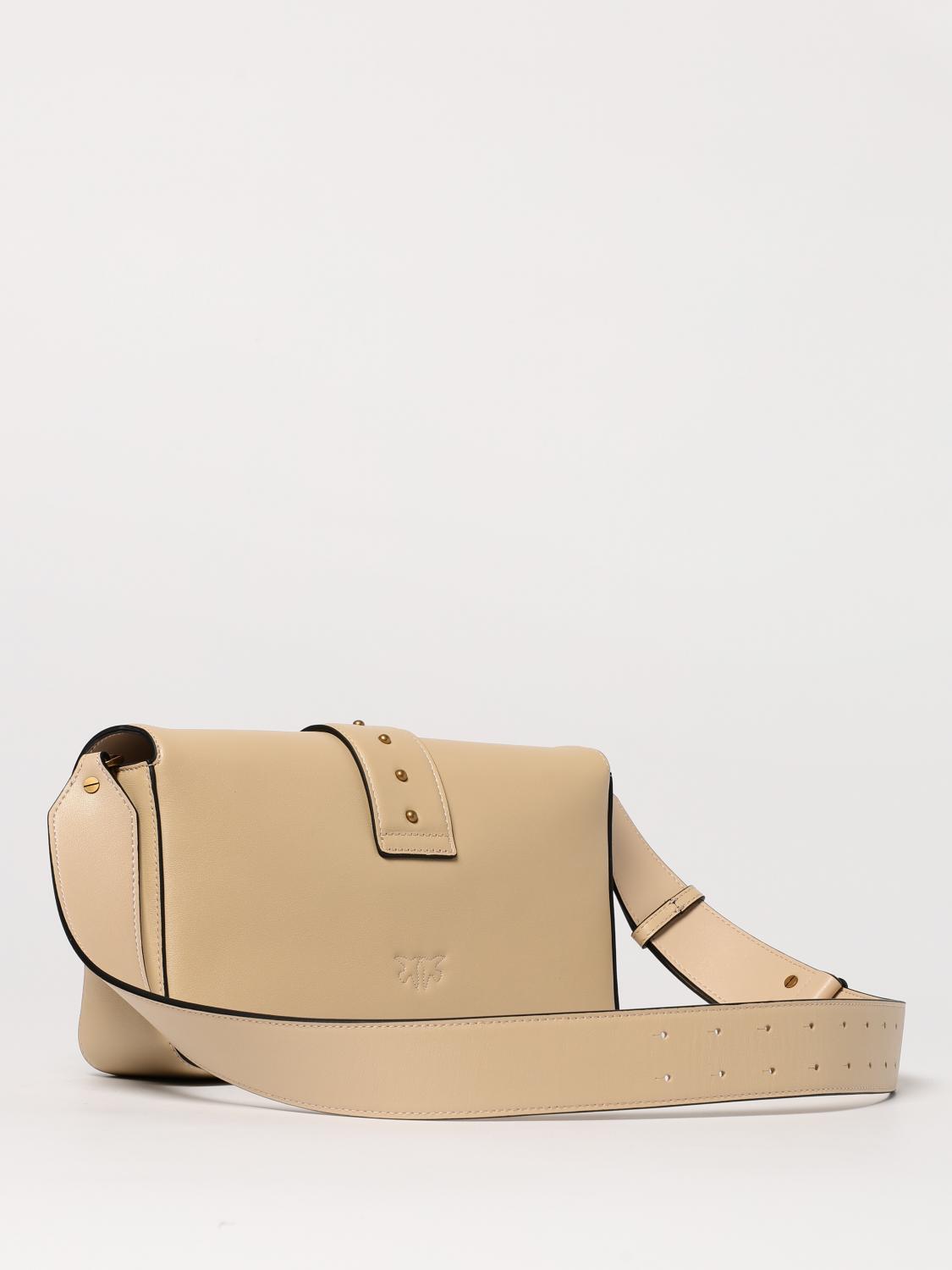 Pinko Crossbody Bags Woman Beige