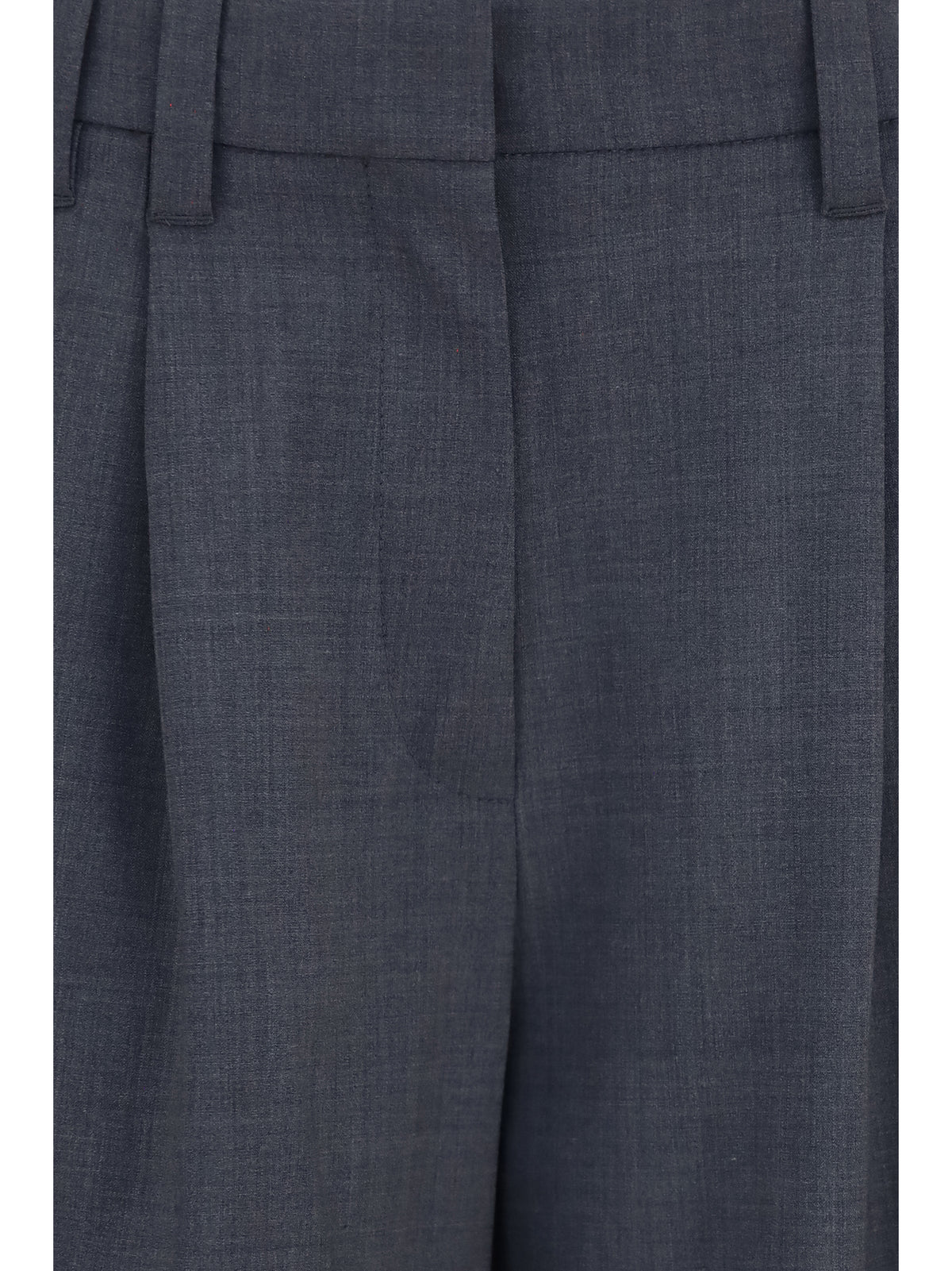 Brunello Cucinelli Tropical wool tailored Pants with Monili detail - Grey Lignite