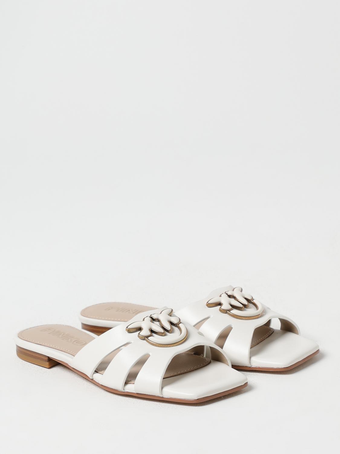 Pinko Flat Sandals Woman Beige
