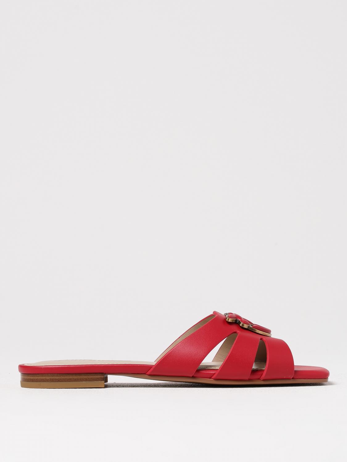 Pinko Flat Sandals Woman Beige