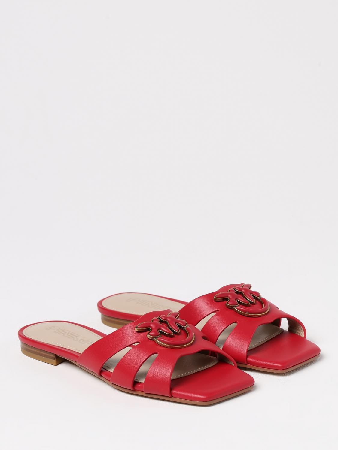 Pinko Flat Sandals Woman Beige