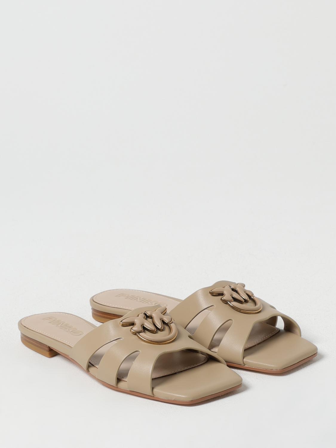 Pinko Flat Sandals Woman Beige