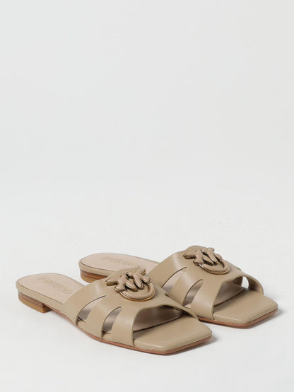 Pinko Flat Sandals Woman Beige