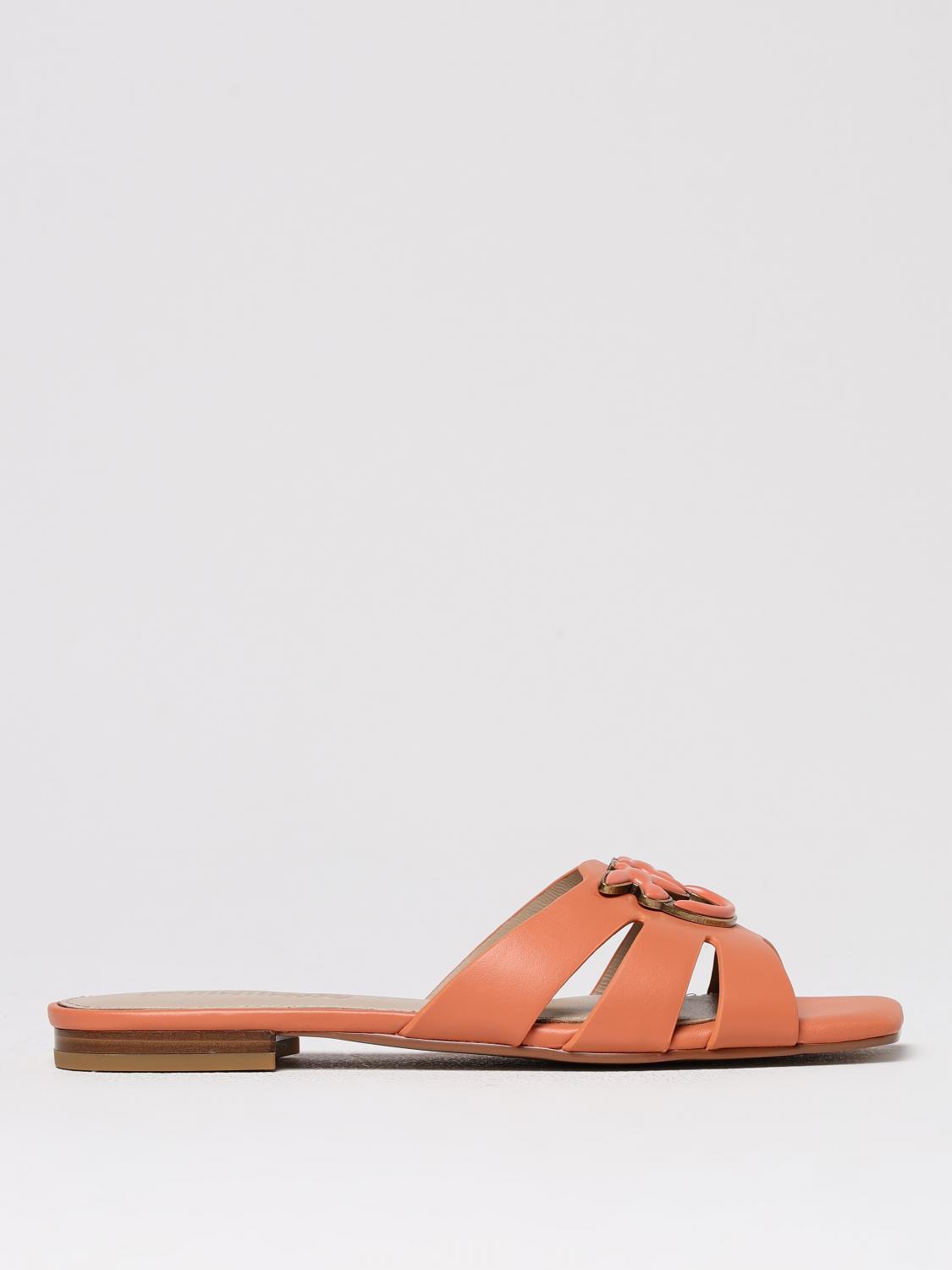 Pinko Flat Sandals Woman Beige