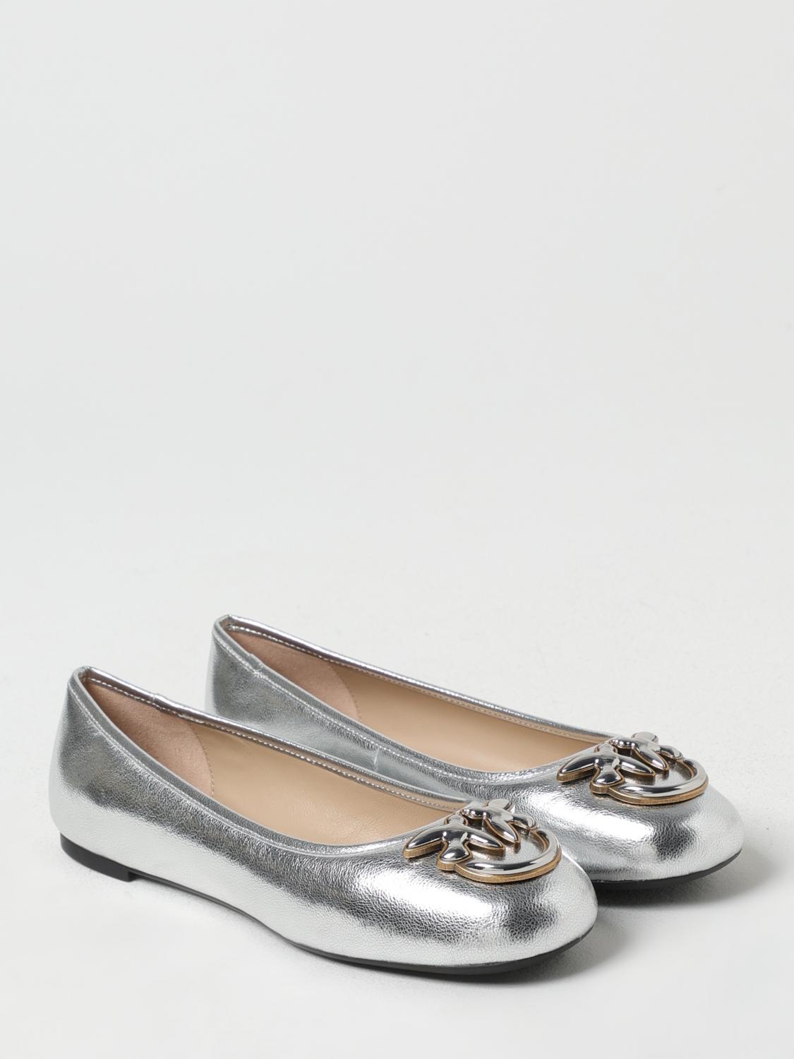 Pinko Ballet Flats Woman Silver