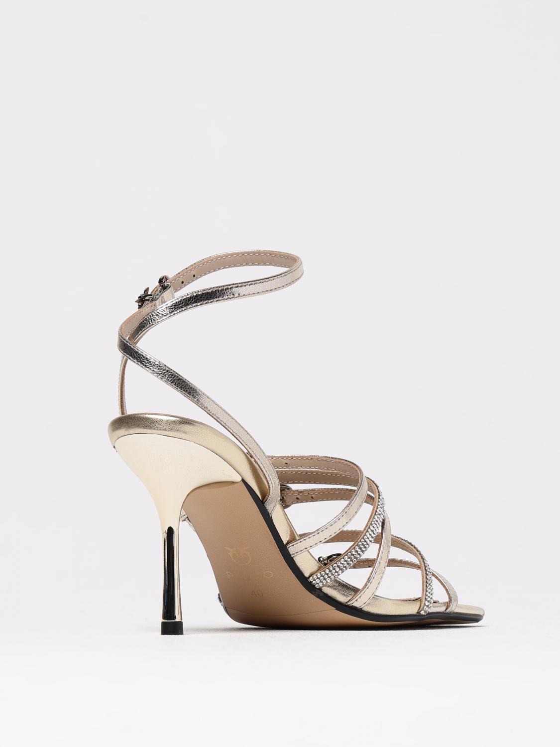 Pinko Heeled Sandals Woman Gold