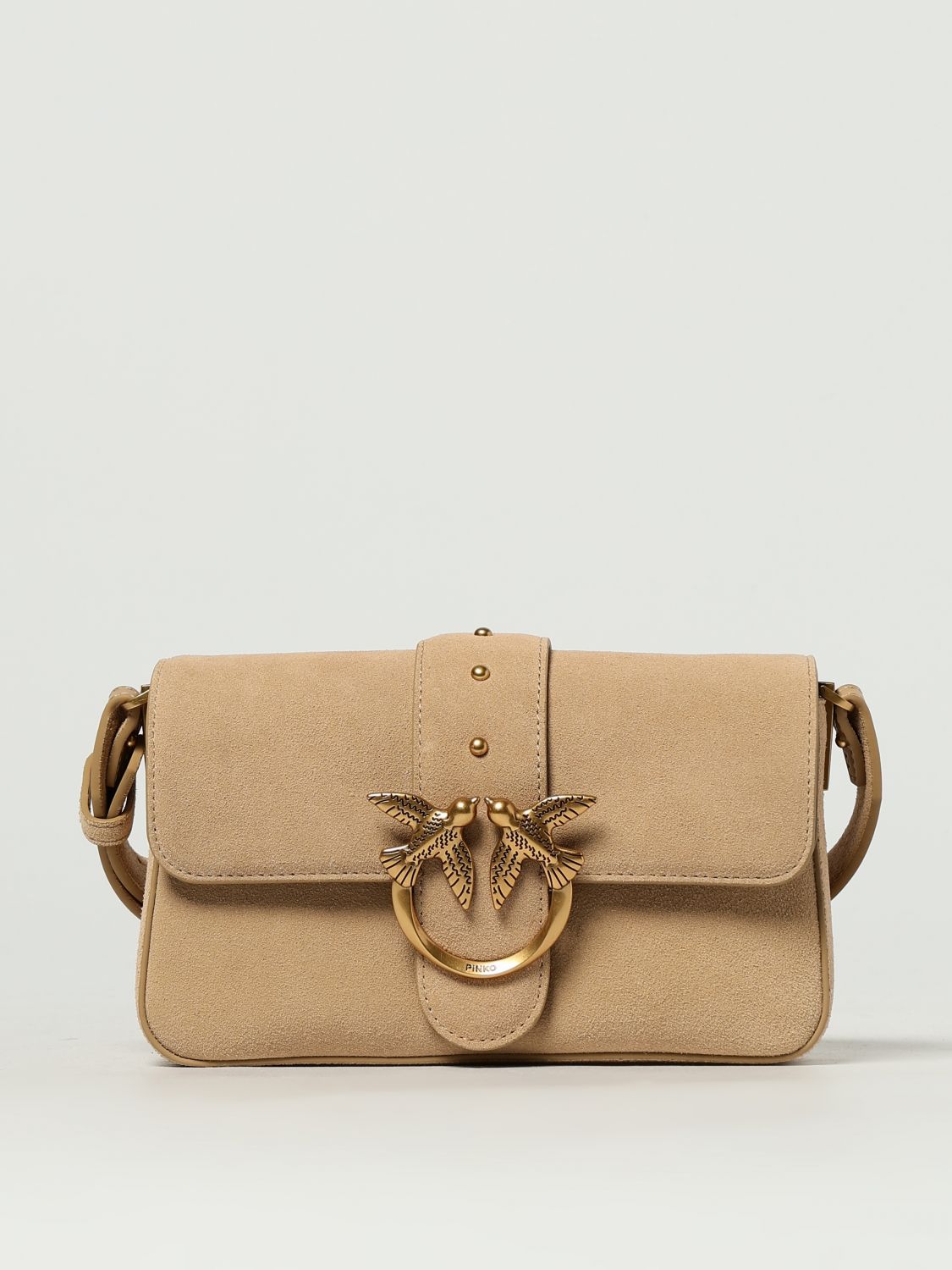 Pinko Crossbody Bags Woman Beige