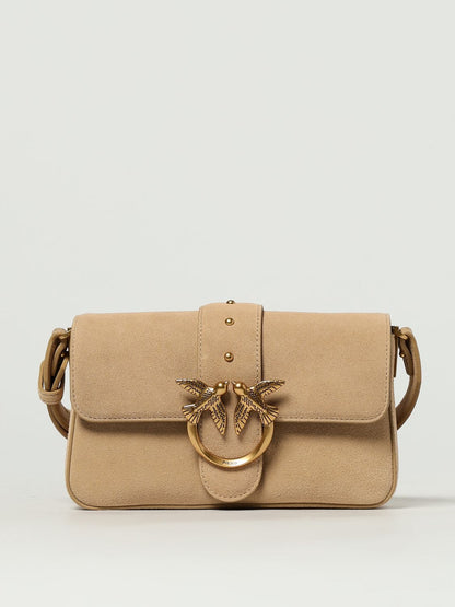 Pinko Crossbody Bags Woman Beige