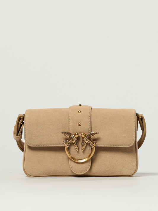 Pinko Crossbody Bags Woman Beige