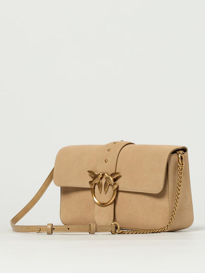 Pinko Crossbody Bags Woman Beige