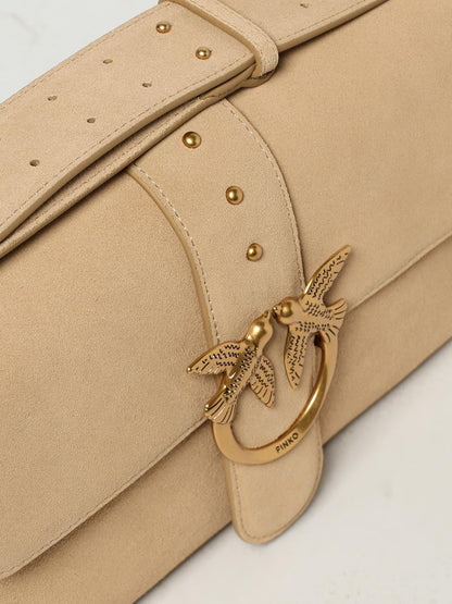 Pinko Crossbody Bags Woman Beige