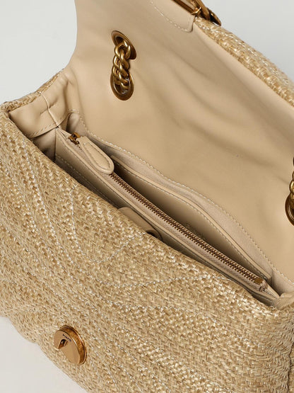 Pinko Shoulder Bag Woman Beige