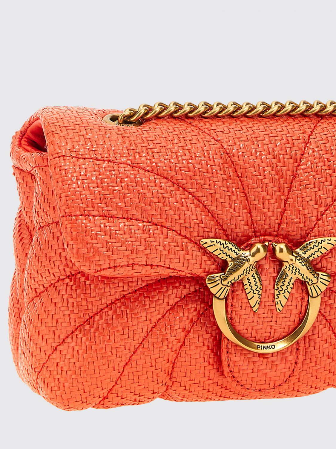 Pinko Crossbody Bags Woman Orange