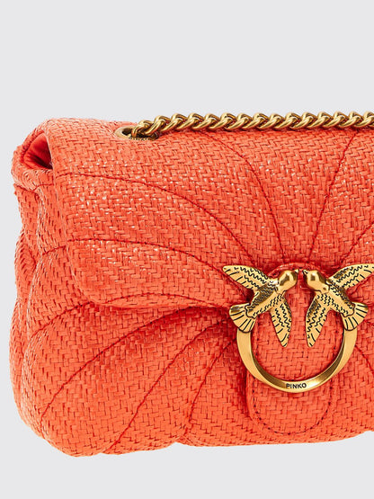 Pinko Crossbody Bags Woman Orange