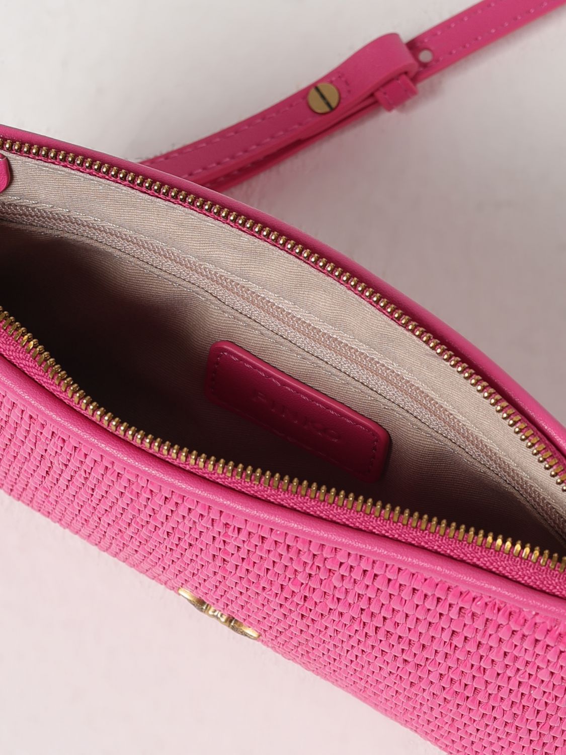 Pinko Crossbody Bags Woman Beige