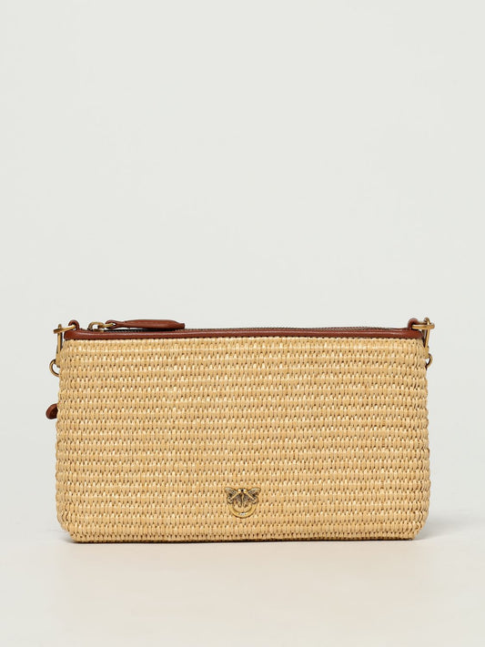 Pinko Crossbody Bags Woman Beige