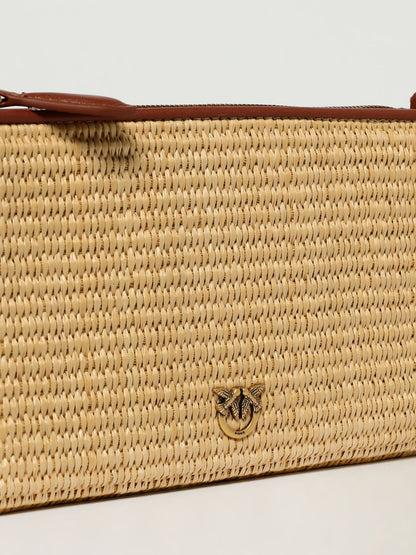 Pinko Crossbody Bags Woman Beige