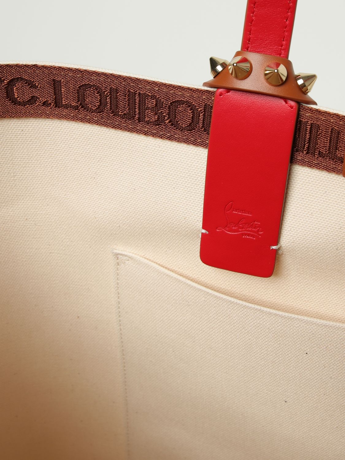 ショルダーバッグ・ポシェット CHRISTIAN LOUBOUTIN Woman Shoulder bag Natural 1255255 N005 Christian Louboutin Shoulder Bag Woman Natural – Modishus