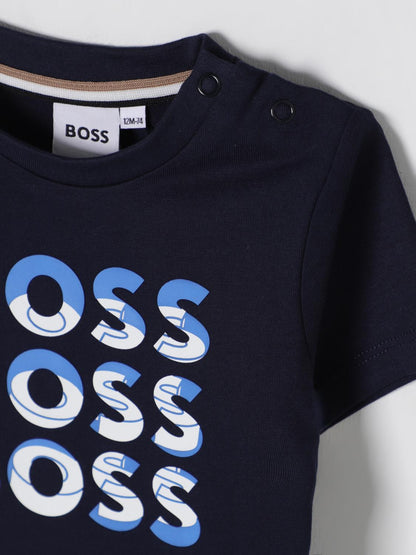 Boss T Shirt Kids Marine
