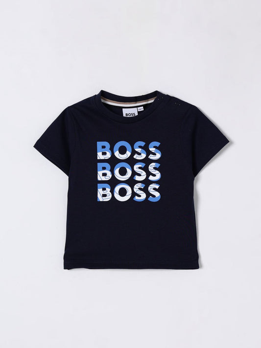 Boss T Shirt Kids Marine