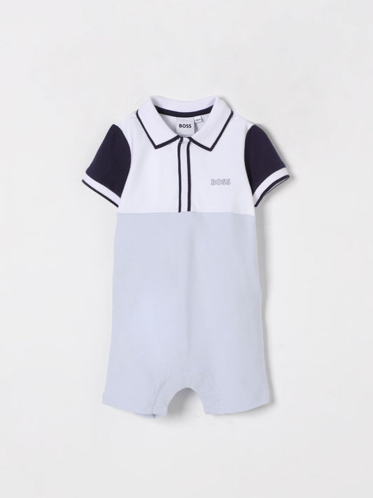 Boss Romper Kids Gnawed Blue
